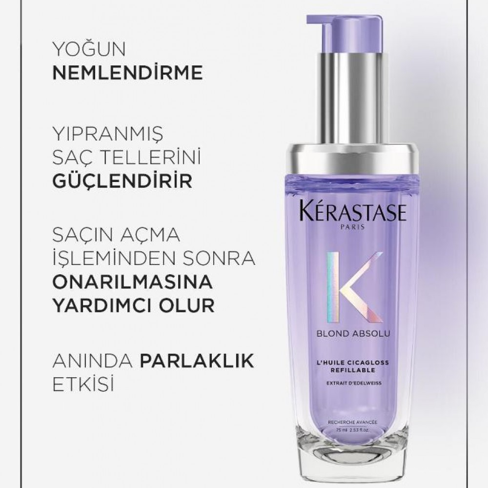 Blond Absolu L'huile Cicagloss Sarı Saçlar Için Saç Bakım Yağı 75 ML