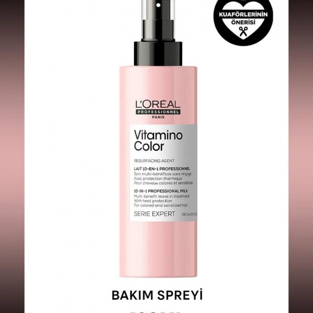 L'oreal Professionnel Serie Expert Vitamino Color 10 in 1 Renk Koruyucu 10 Etkili Mucize Bakım Spreyi 190 ML