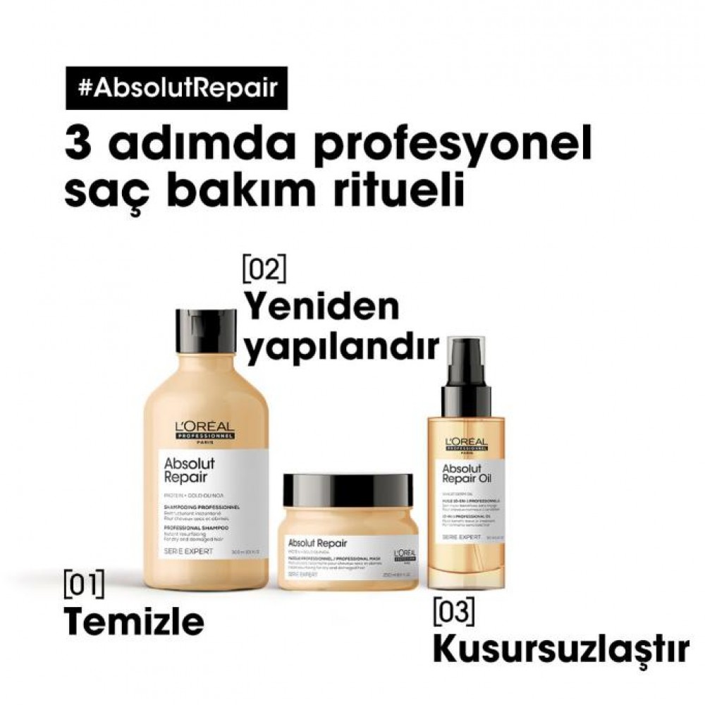 Serie Expert Absolut Repair Yıpranmış Saçlar Için Onarıcı Maske 250 ml