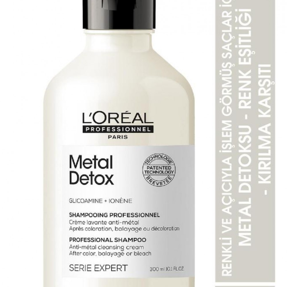 Serie Expert Metal Detox Renkli Ve Açıcı Ile Işlem Görmüş Saçlar Için Metal Karşıtı Arındırıcı Şampuan 300 ML